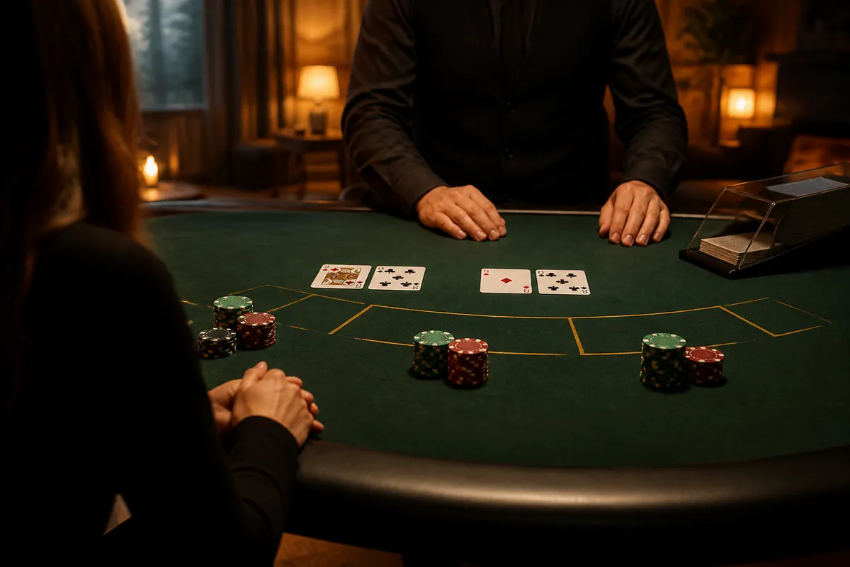 Baccarat live – regler, odds och provision – illustration